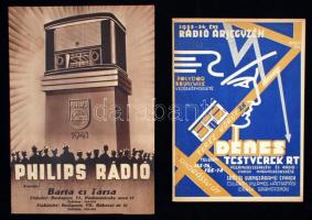 1933-1941 Bp., A Dénes Testvérek Rt. és a Barta és Társa rádiókatalógusa, benne Philips Rádiókkal