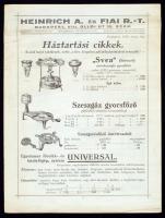 1930 Bp.VIII., Heinrich A. és Fiai Rt. háztartási cikkeket árusító üzletének ábrákkal illusztrált katalógusa, 12p
