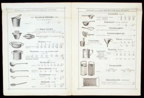 1930 Bp.VIII., Heinrich A. és Fiai Rt. háztartási cikkeket árusító üzletének ábrákkal illusztrált ka...