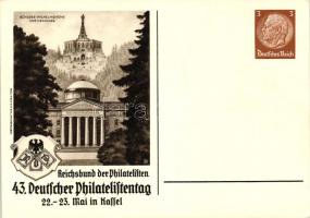 43. Deutshcer Philatelistentag, Reichsbund der Philatelisten in Kassel; Schloss Wilhelmshöhe, Herkules / German stamp day in Kassel; castle 3 Ga. (EK)