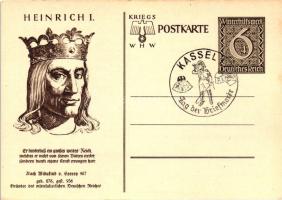 Heinrich I, '1940 Kassel Tag der Briefmarke' So. Stpl 6+4 Ga. s: Corvey