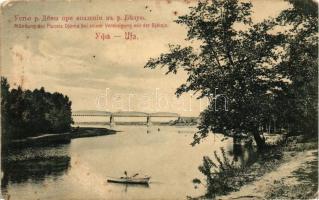 Ufa, Belaya River, bridge (pinhole)