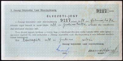 Jászladány 1911. "Jászsági Helyi Érdekű Vasút Részvénytársaság" 200K-ról szóló Elsőbbségi ...