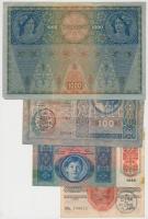 1902-1916. 1K + 10K + 100K + 1000K mind hamis "Citta di Fiume" felülbélyegzéssel, közte &q...