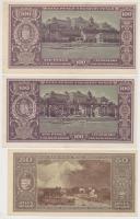1945. 50P + 100P "BÜNTETÉS" szóban "N" felett lemezhiba (2x) T:II,II-