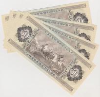 1989. 50Ft (4x) sorszámkövetők, nyomdai papírránccal T:I