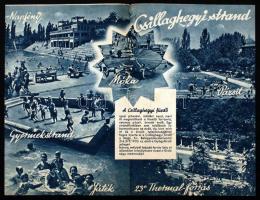 1930-1940 Bp., Egy ugrás a Páffy térről, Csillaghegyi strand reklámos szórólap, 15x23 cm