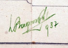 Koszó József: Bútortervrajzok. Ceruza, papír, jelzett, 44x60 cm