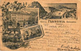 Budapest V. Pannonia szálloda, floral (fa)