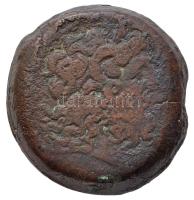 Ptolemaida Egyiptom / IV. Ptolemaiosz Philopatór Kr. e. 221-201. AE 36mm Br (40,4g) T:3 kétoldali ütésnyom Ptolemaic Kingdom / Ptolemy IV Philopator 221-201. B.C. AE 36mm Br "[PTOLEMAIOU] BASILEWS" (40,4g) C:F ding on two sides  SNGCop 207.