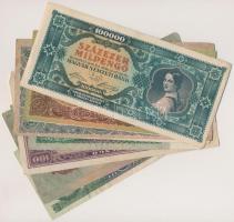 30db-os vegyes magyar bankjegy tétel, közte pengők, adópengők (fordított címeres is), forintok T:vegyes