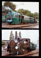1987 Százéves a HÉV, színes fotó a régi szerelvényről, 30x21 cm