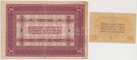 Olaszország/Velence/osztrák-magyar megszállás 1918. 10c + 20L T:III,III-
Italy/Venice/Austro-Hungari...