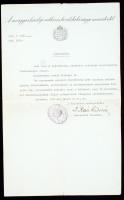 1930 Bp., A vallás- és közoktatásügyi miniszter ajánlólevele Paál Ákos festő, rajzpedagógusnak olaszországi tanulmányúthoz