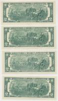 Amerikai Egyesült Államok 2003, 2003A, 2009. 2$ "Jefferson" zöld pecséttel (4x) T:I-II
USA...