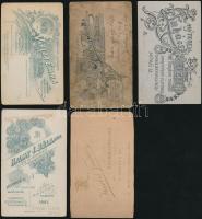 cca 1860-1890 Korabeli, keményhátú családi  fotók, 5db, mind különböző vidéki műtermekből: Váncza (M...