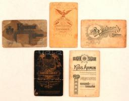 cca 1860-1890 Korabeli, keményhátú családi  fotók, 6db, mind különböző vidéki műtermekből:Kövessy (C...