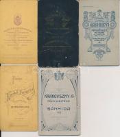 cca 1860-1890 Korabeli, keményhátú családi  fotók, 5db,különböző magyar műtermekből,Knebel (Szombath...