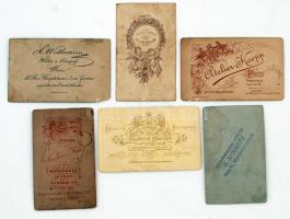 cca 1860-1890 Korabeli, keményhátú családi  fotók főurakról és Mariazellről 6db,különböző bécsi műte...