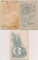 cca 1860-1900 Korabeli, keményhátú családi  fotók, Elbl és Pietsch (Budapest) különböző hátoldallal,...