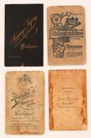 cca 1860-1900 Korabeli, keményhátú családi  fotók, különböző budapesti műtermekből: Berényi (kézzel ...