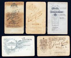 cca 1860-1900 Korabeli, keményhátú családi  fotók, különböző budapesti műtermekből:Székely, Haberfel...