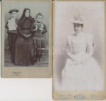 cca 1860-1900 Korabeli,nagyméretű, keményhátú családi fotók, különböző vidéki magyar városokból:Gold...