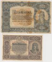 1920. 100K "Orell Füssli Zürich" + 1000K "Orell Füssli Zürich" T:III,III- foltos Adamo K29,K43