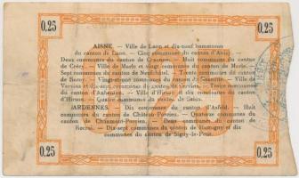Franciaország/Laon 1915. 0,25c utalvány T:III
France / Laon 1915. 0,25 Centimes "Bon Régional&q...