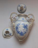 Kézzel festett Herendi porcelánváza a XX. század második feléből, (sérült) kb 35 cm magas