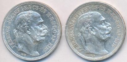 1915KB 1K Ag "Ferenc József" (2x) T:2