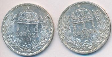 1915KB 1K Ag "Ferenc József" (2x) T:2