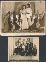 1910-1940 Amatőr és műtermi fotók amatőr színjátszó csoportokról (Agrárifjúsági legényegylet), 4db,k...