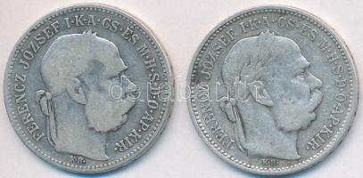 1893-1895KB 1K Ag "Ferenc József" (2x) T:3