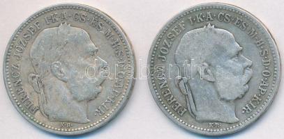 1893-1895KB 1K Ag "Ferenc József" (2x) T:3