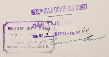 1945 Umberto di Savoia piemonti herceg, a királyság helytartója (1944-1946), később II. Umberto néve...