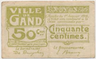 Belgium/Gent 1916. 50c T:III Belgium/Ghent 1916. 50 Centimes C:F