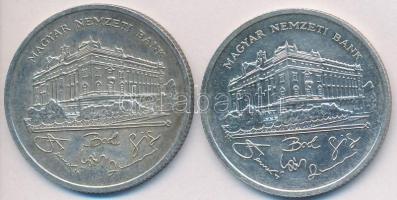 1992. 200Ft Ag "MNB" (2x) T:2 patina