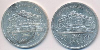 1992. 200Ft Ag "MNB" (2x) T:2