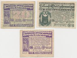 Németország/Weimari Köztársaság/Boroszló 1923. 5GPf + 20GPf (2xklf) T:III Germany/Weimar Republic/Breslau 1923. 5 Goldpfennig + 20 Goldpfennig (2xdiff) C:F