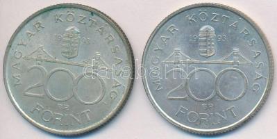 1993. 200Ft Ag "MNB" (2x) T:2