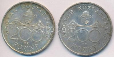1993. 200Ft Ag "MNB" (2x) T:2