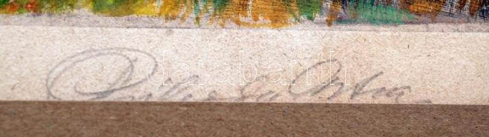 Prihoda István (1891-1965): Táncolók. Színezett rézkarc, papír, jelzett, paszpartuban, 25×32 cm