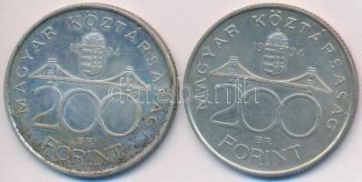 1994. 200Ft Ag "MNB" (2x) T:2