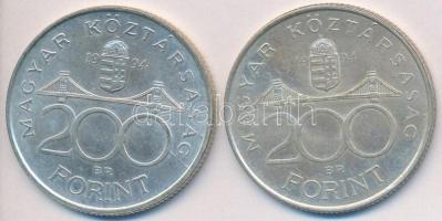 1994. 200Ft Ag "MNB" (2x) T:2