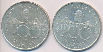 1994. 200Ft Ag "MNB" (2x) T:2