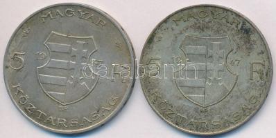 1947. 5Ft Ag "Kossuth" (2x) T:2-,3
Adamo F8.1