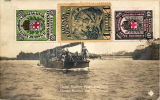 Dunai Monitor Pétervárad előtt / Donau-Monitor vor Pétervárad (small tear)