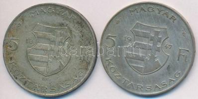 1947. 5Ft Ag "Kossuth" (2x) T:2-,3
Adamo F8.1
