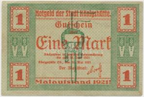 Lengyelország/Królewska Huta 1921. 1M kétnyelvű T:III
Poland/Królewska Huta (Königshütte) 1921. 1 Ma...